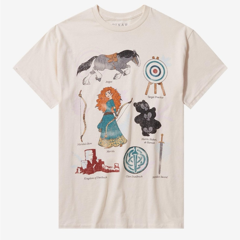 Disney Pixar Brave Icon Grid Girls T-Shirt XS